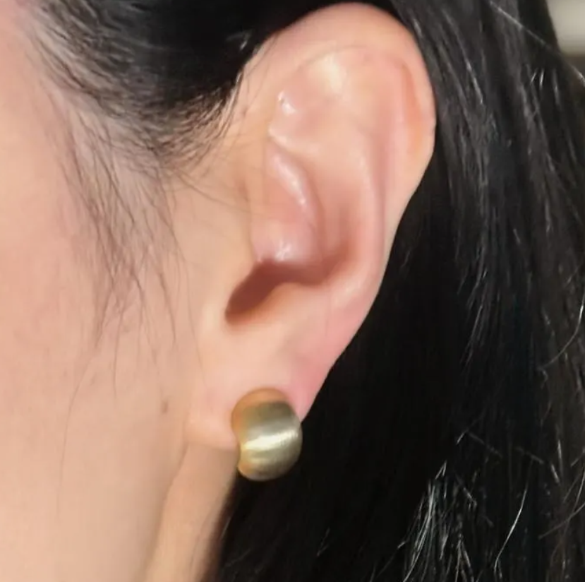 Small Ball Stud Earrings, Coil Back Clip On Earrings, Non-Pierced Earrings