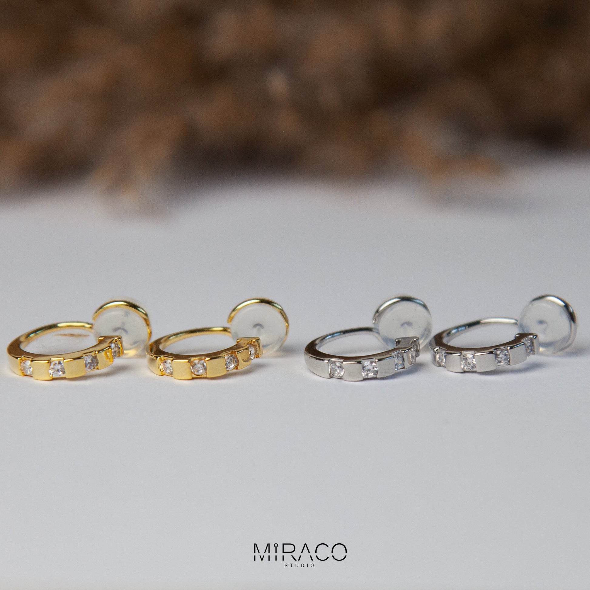 Sparkling CZ Crystal Earrings, Everyday Clip On Earrings, Non Pierced Ear Clips, Small Diamond Hoops