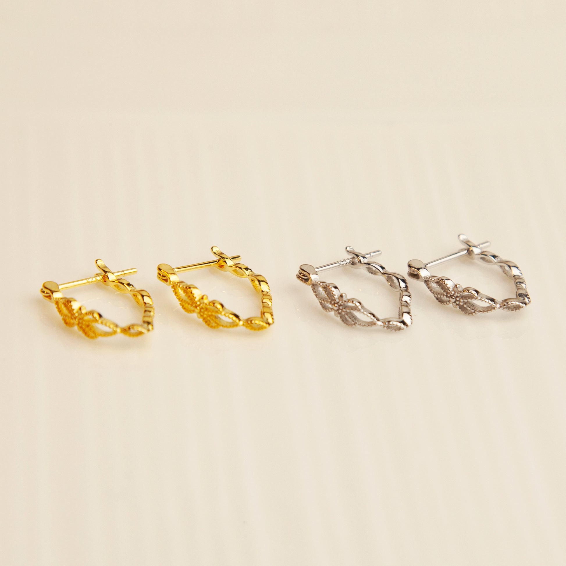 Sterling Silver Lace Hoop Earrings, Flower Hoop Earrings, Silver Or Gold Leverback Earrings, Lace Huggies, Hollow-out Hoops