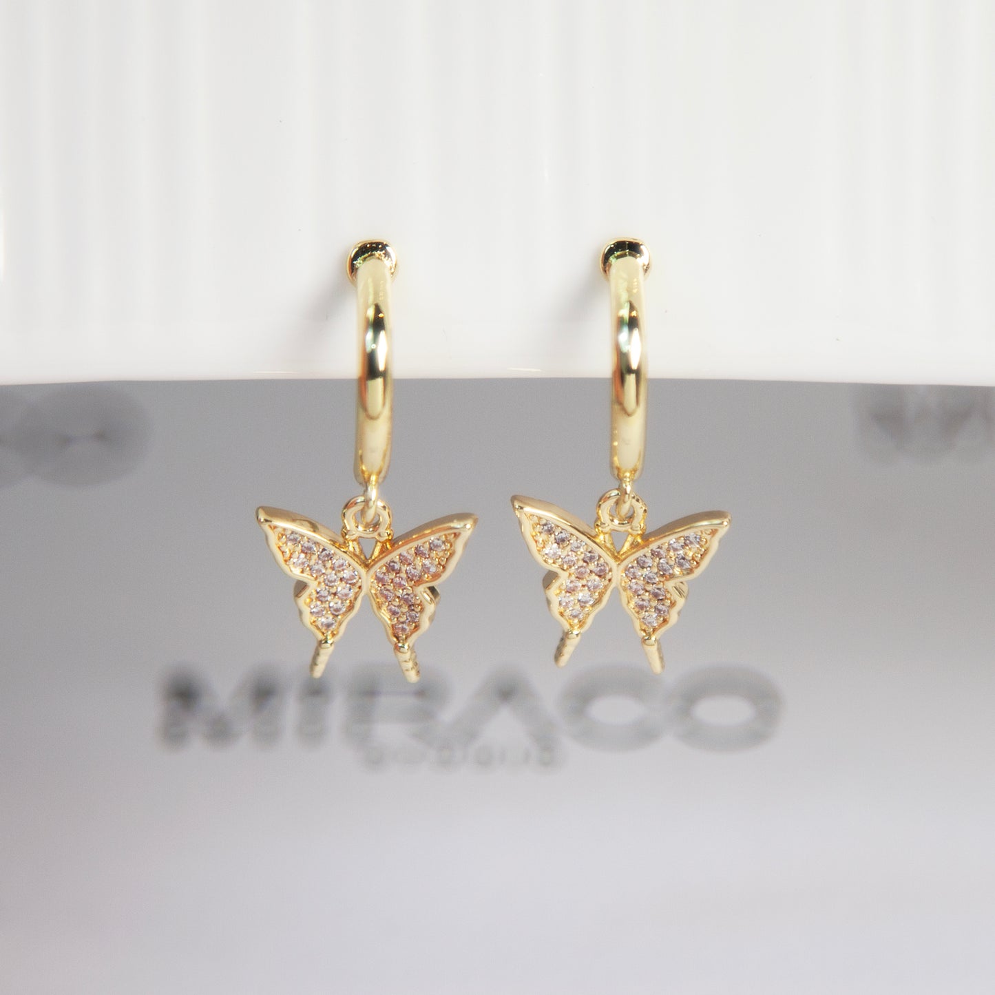 Gold Butterfly Clip-On Earrings