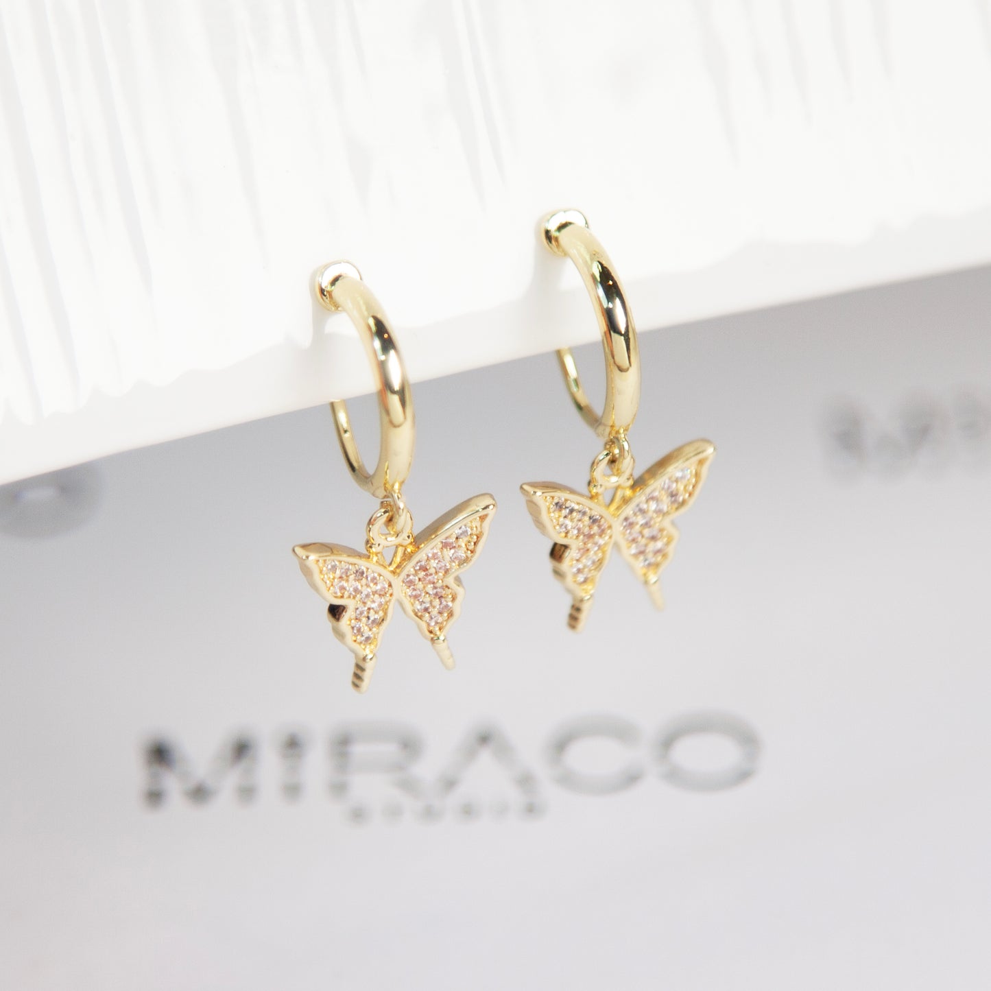 Gold Butterfly Clip-On Earrings