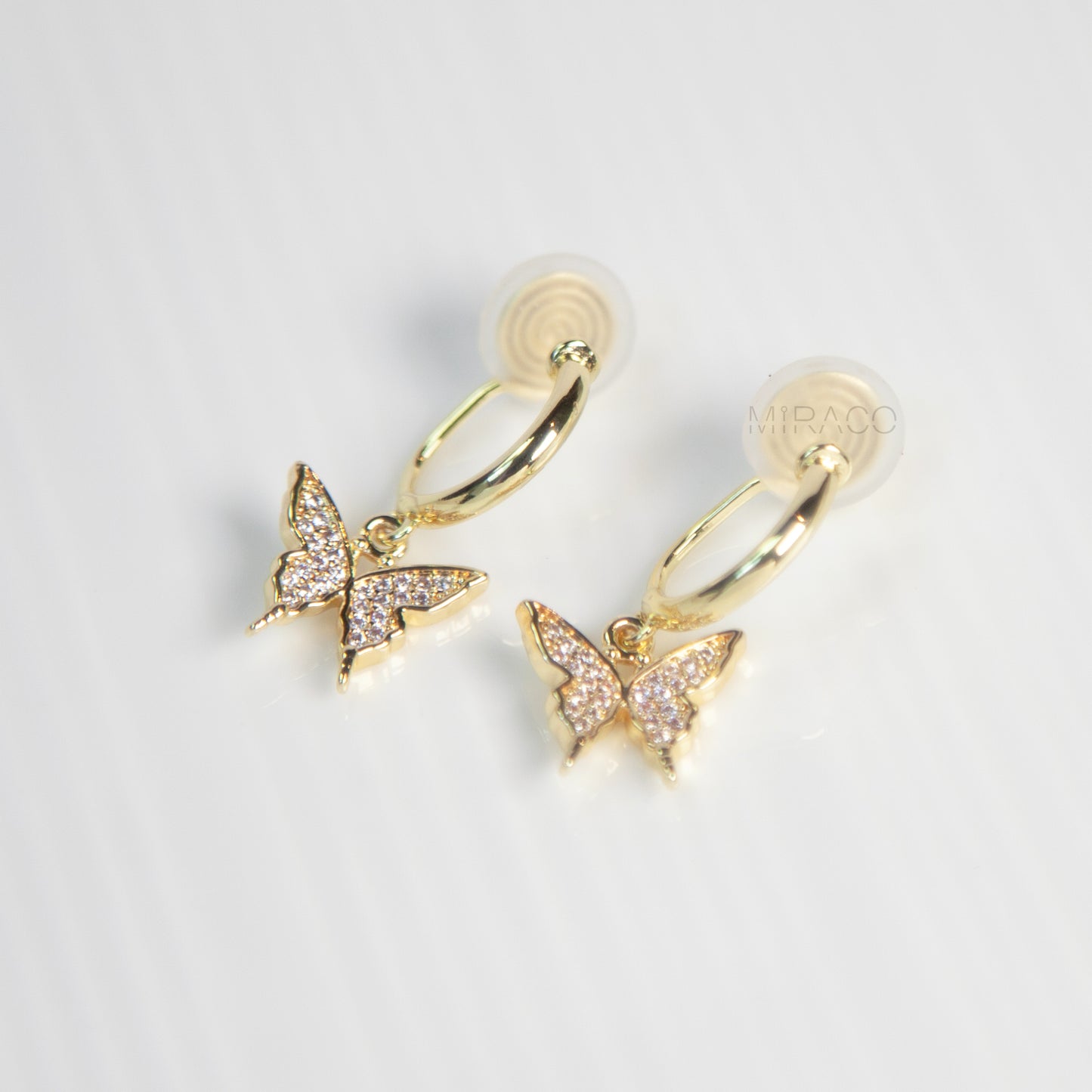 Gold Butterfly Clip-On Earrings