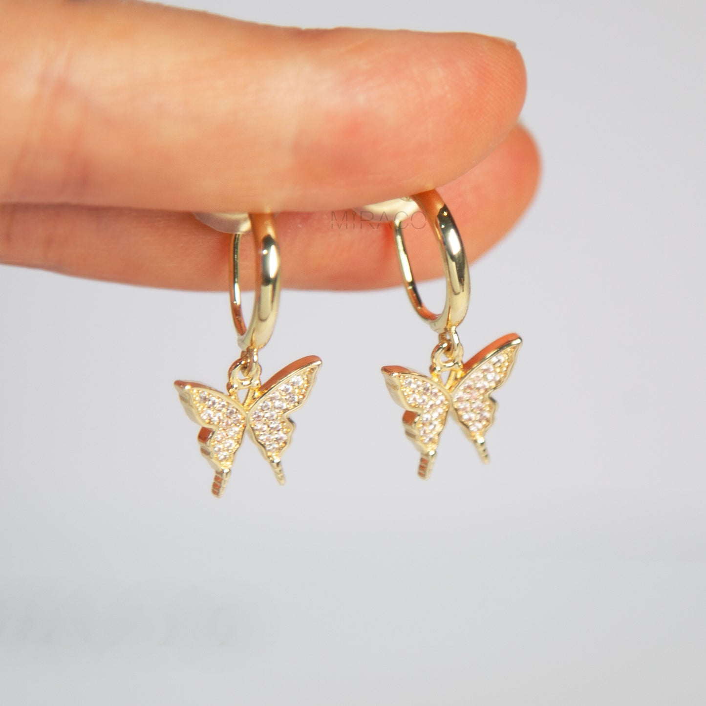 Gold Butterfly Clip-On Earrings