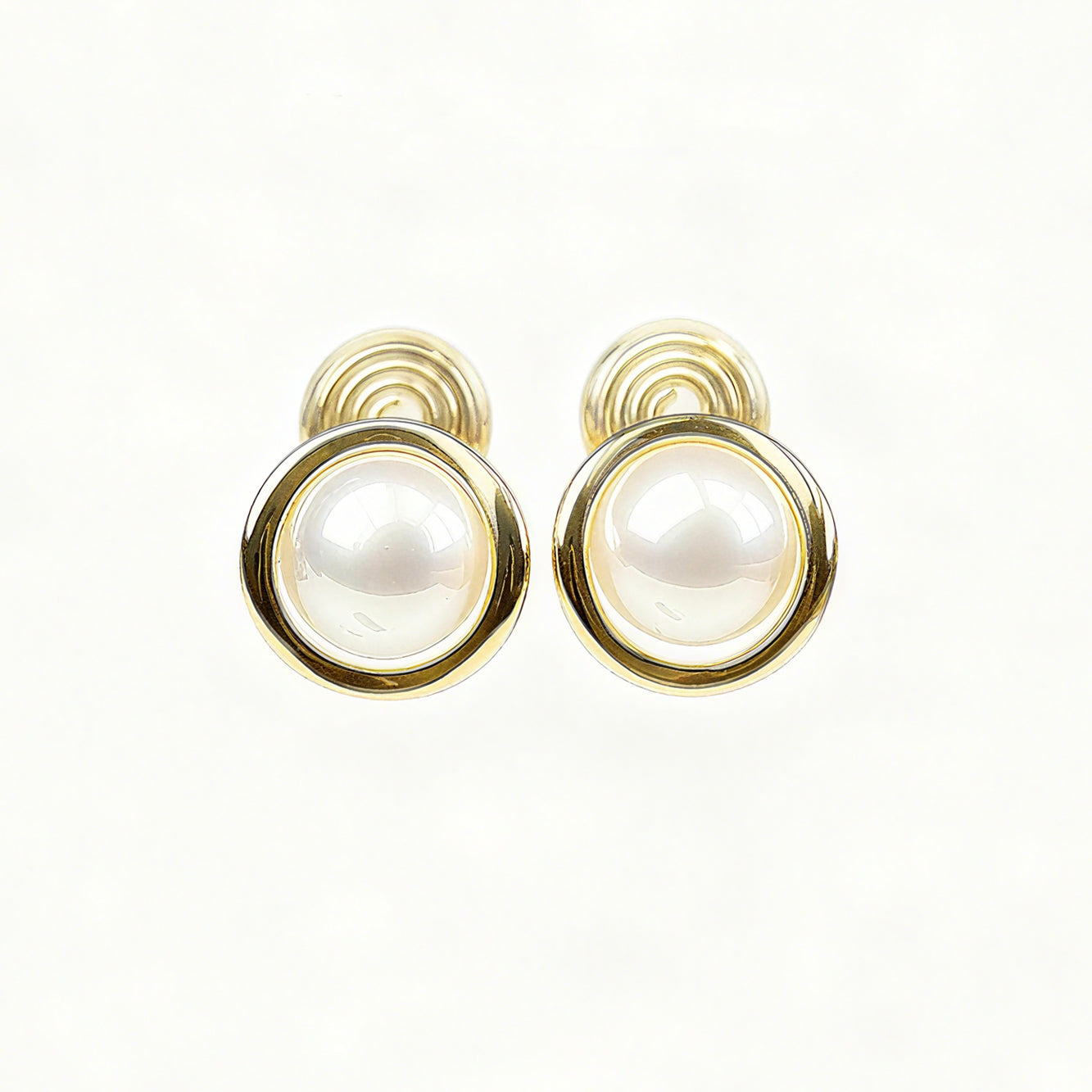 Clip On Pearl Earrings Round Pearl Clip On Studs
