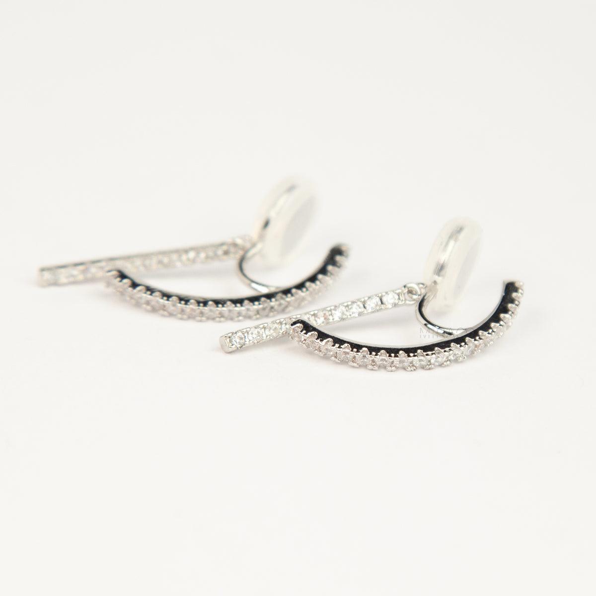 Clip On Sparkling Dangle Drop Earrings Gold or Silver