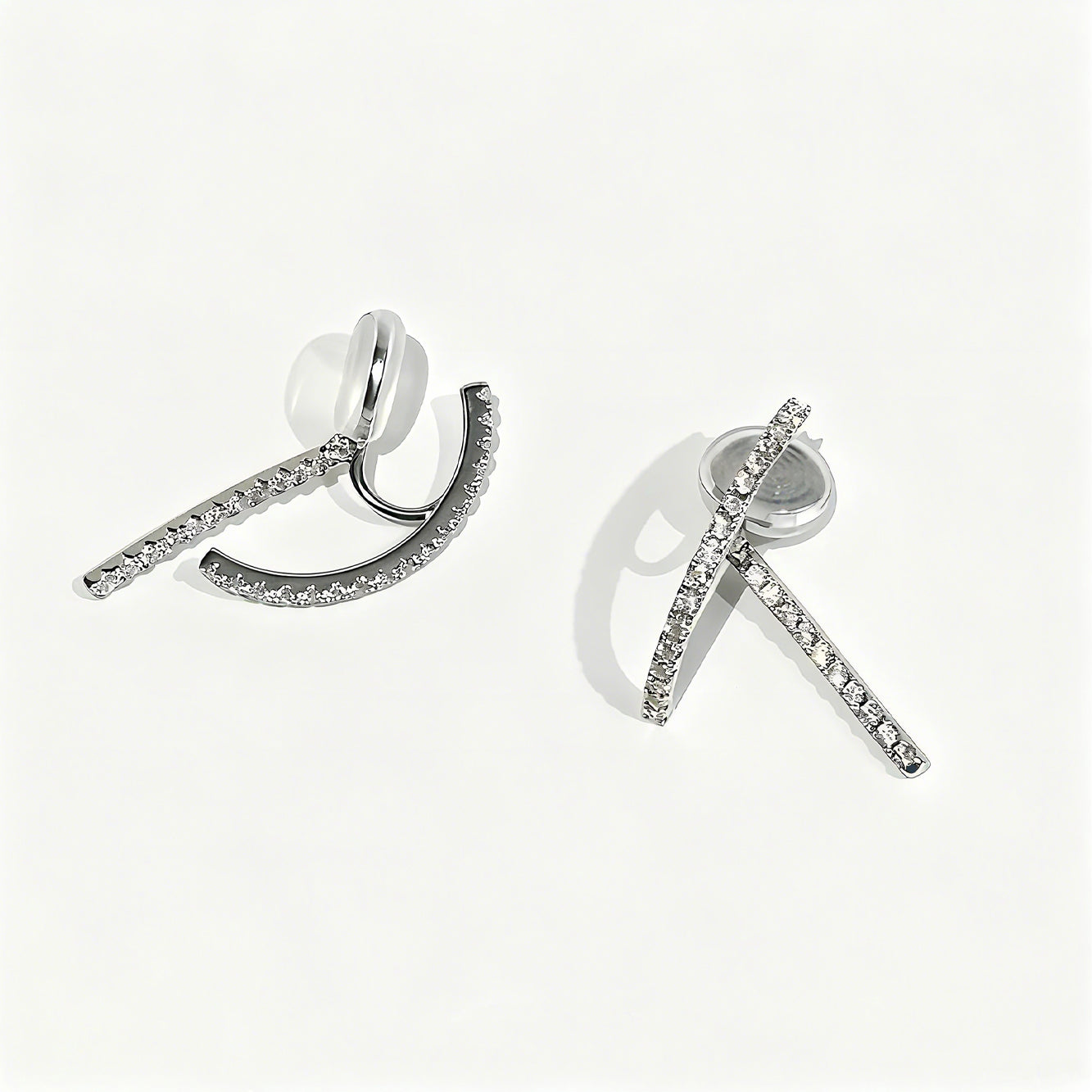 clip-on hoop earrings, double hoop earrings, gold clip-on earrings, silver clip-on earrings, cubic zirconia clip earrings, non-pierced earrings, statement clip-on hoops, bridal clip-on earrings