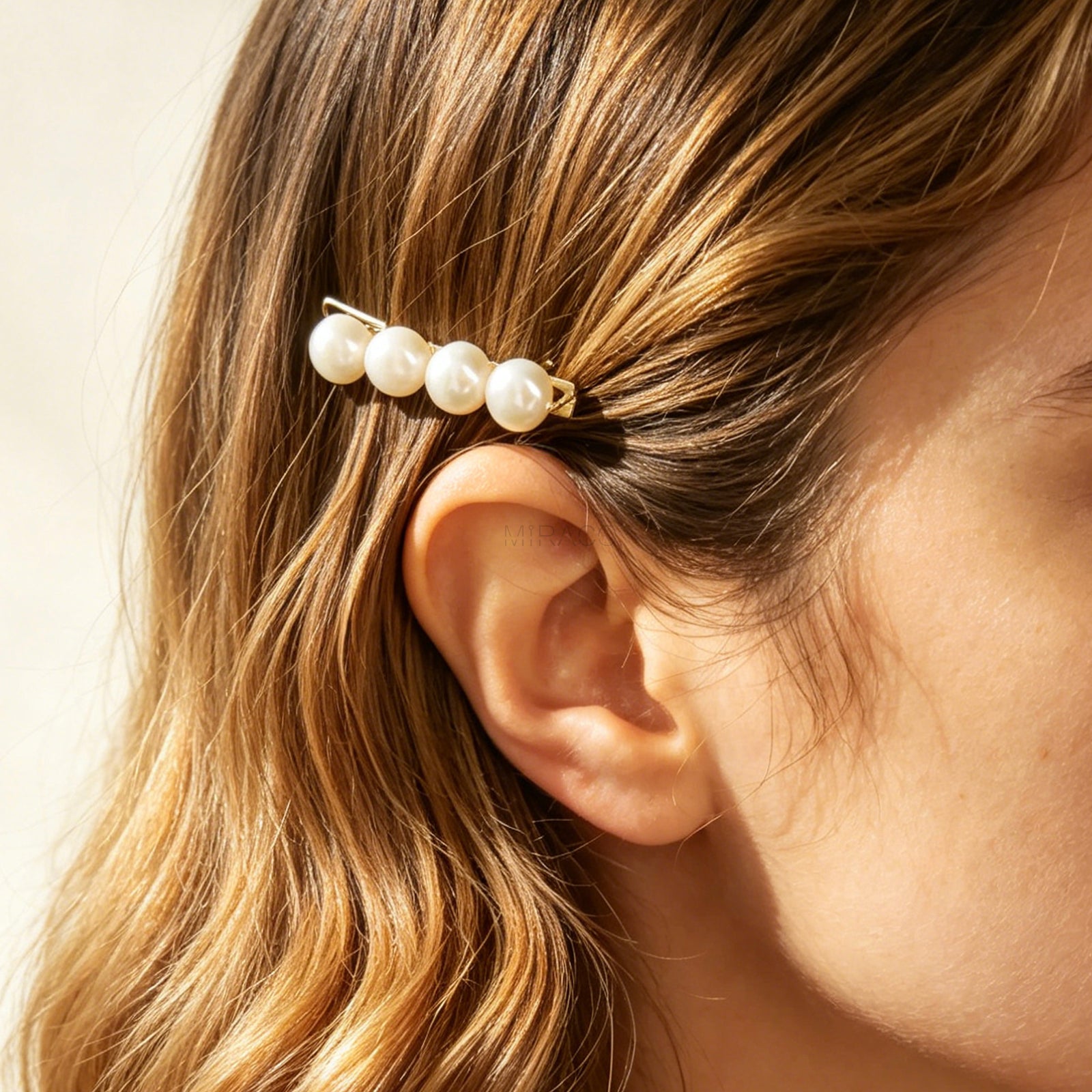 Hair pin on hair