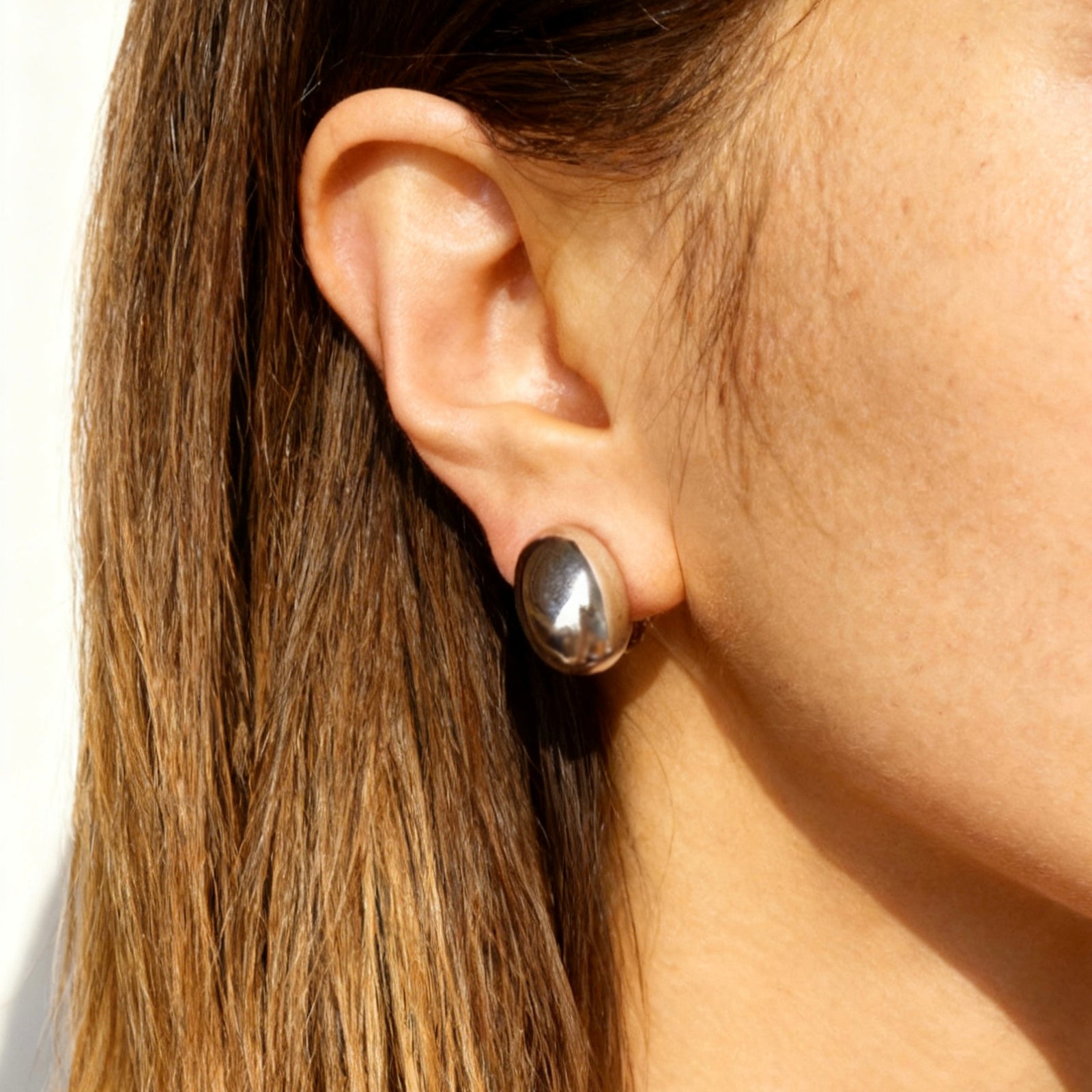 Modern Minimalist Earrings, Screw Back Clips Metal Stud Clip On Studs, Simple Non Pierced Earrings