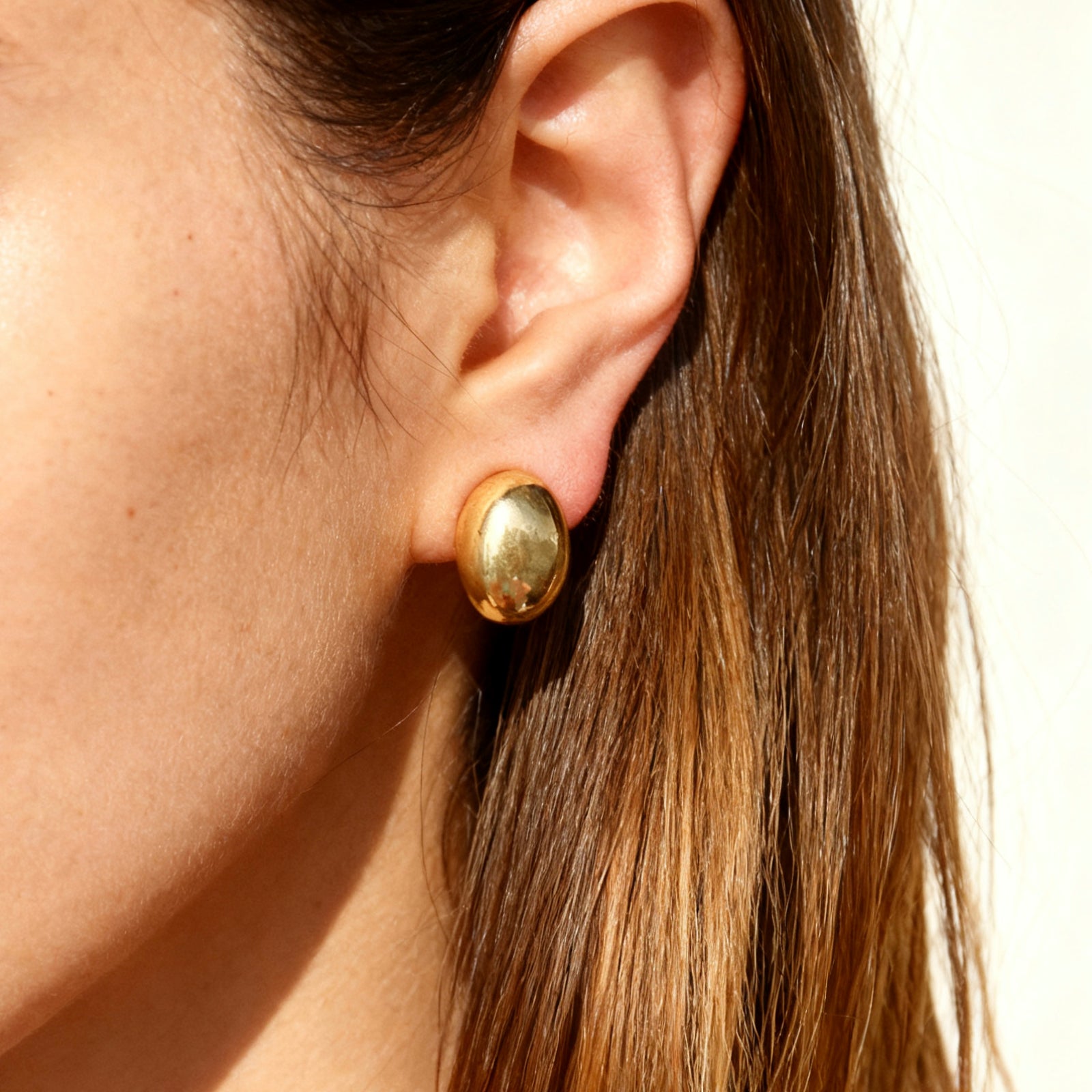 Modern Minimalist Earrings, Screw Back Clips Metal Stud Clip On Studs, Simple Non Pierced Earrings