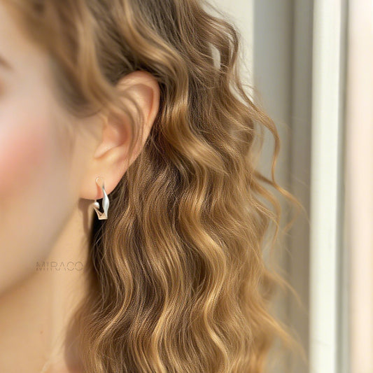 Twisted Matt Gold Hoop Clip On Earrings