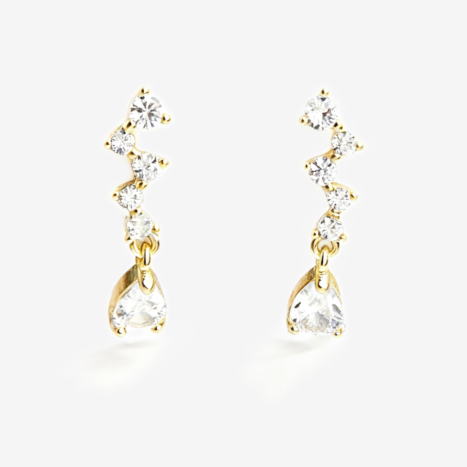 Clip On Diamond Earrings, Clip On Dangle Earrings, Clear Crystal Dangle and Drop Earrings, Coil Back Clip On Earrings, Non Pierced Earrings