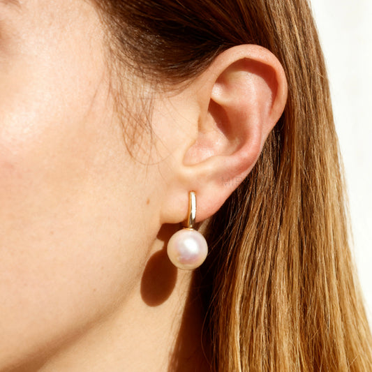Dangle Clip On Pearl Earrings, Non Pierced Stud Earring, Clip on Bridal Earrings Wedding Bridesmaids Jewellery&nbsp;