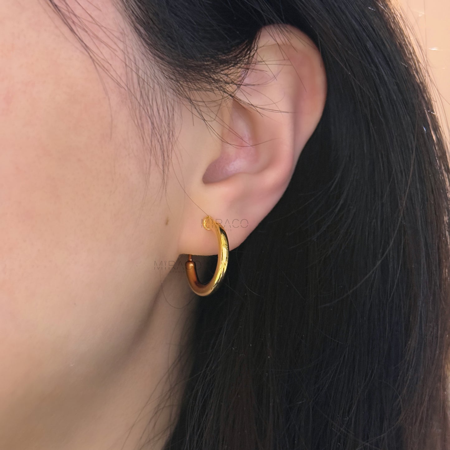 Minimalist Clip On Hoop Earrings Gold or Silver