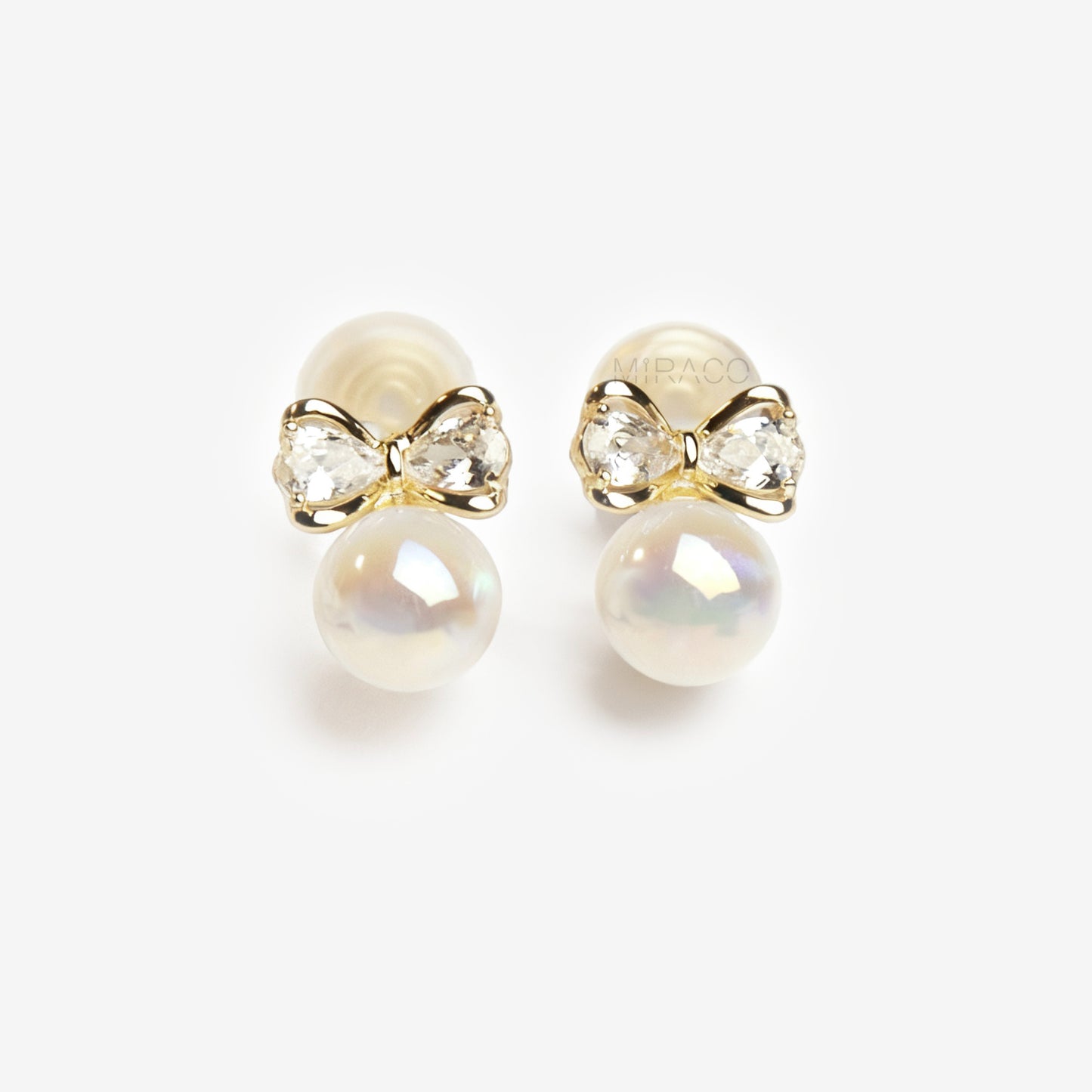Large Pearl Earrings, Non-Pierced Pearls for Women, Elegant Sparkle Bridal Jewellery
