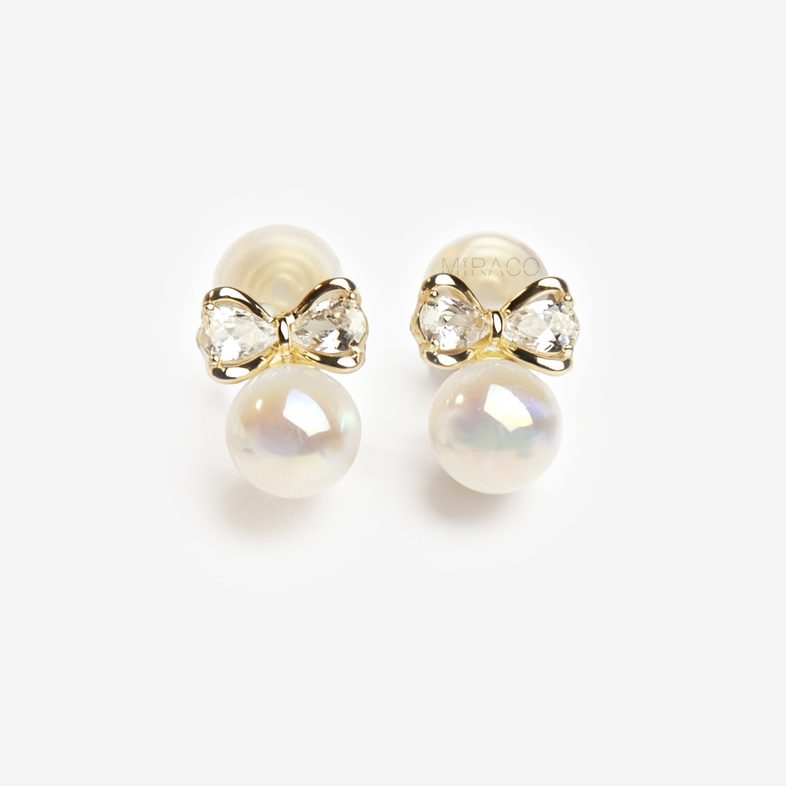 Large Pearl Earrings, Non-Pierced Pearls for Women, Elegant Sparkle Bridal Jewellery