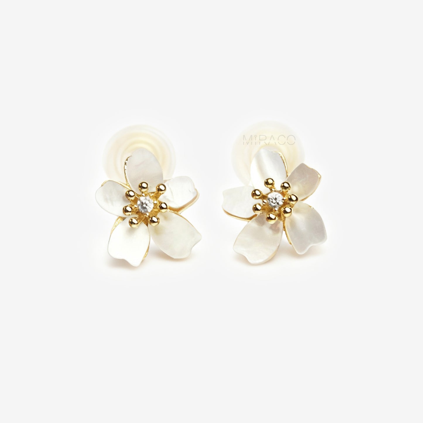Clip On Cherry Blossom Studs