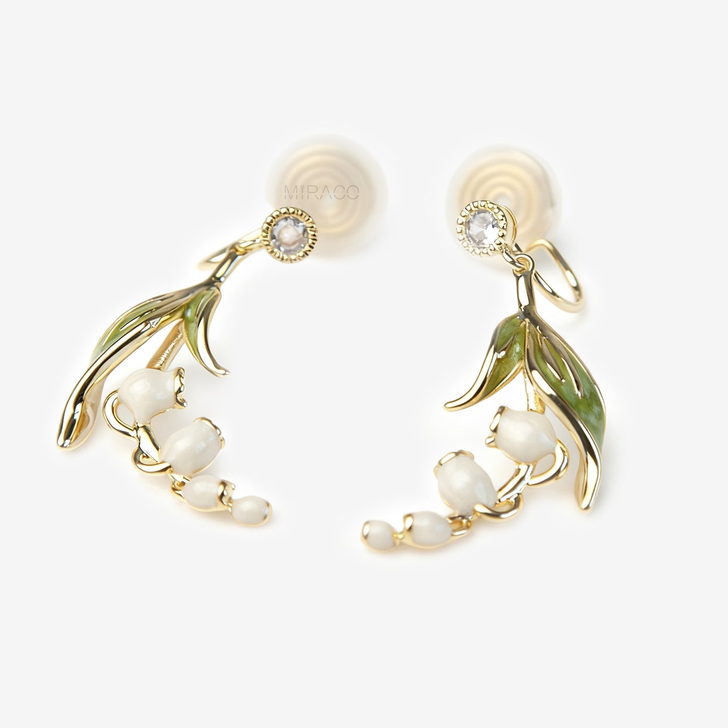 Lily of the Valley Clip On Earrings, Flower Dangle Drop Earrings, Nature Inspired Dangle Floral Plant Earrings, Dangle Flowers Non Pierced