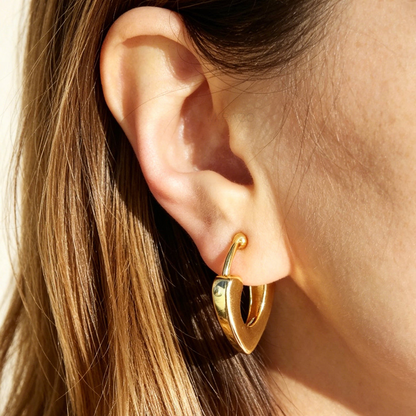Minimalist Heart Clip On Huggie Earrings Clip On Hoop Earrings