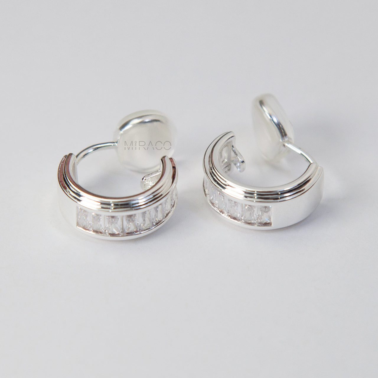 Gold CZ Clip-On Hoop Earrings – Comfortable, No Piercing Needed