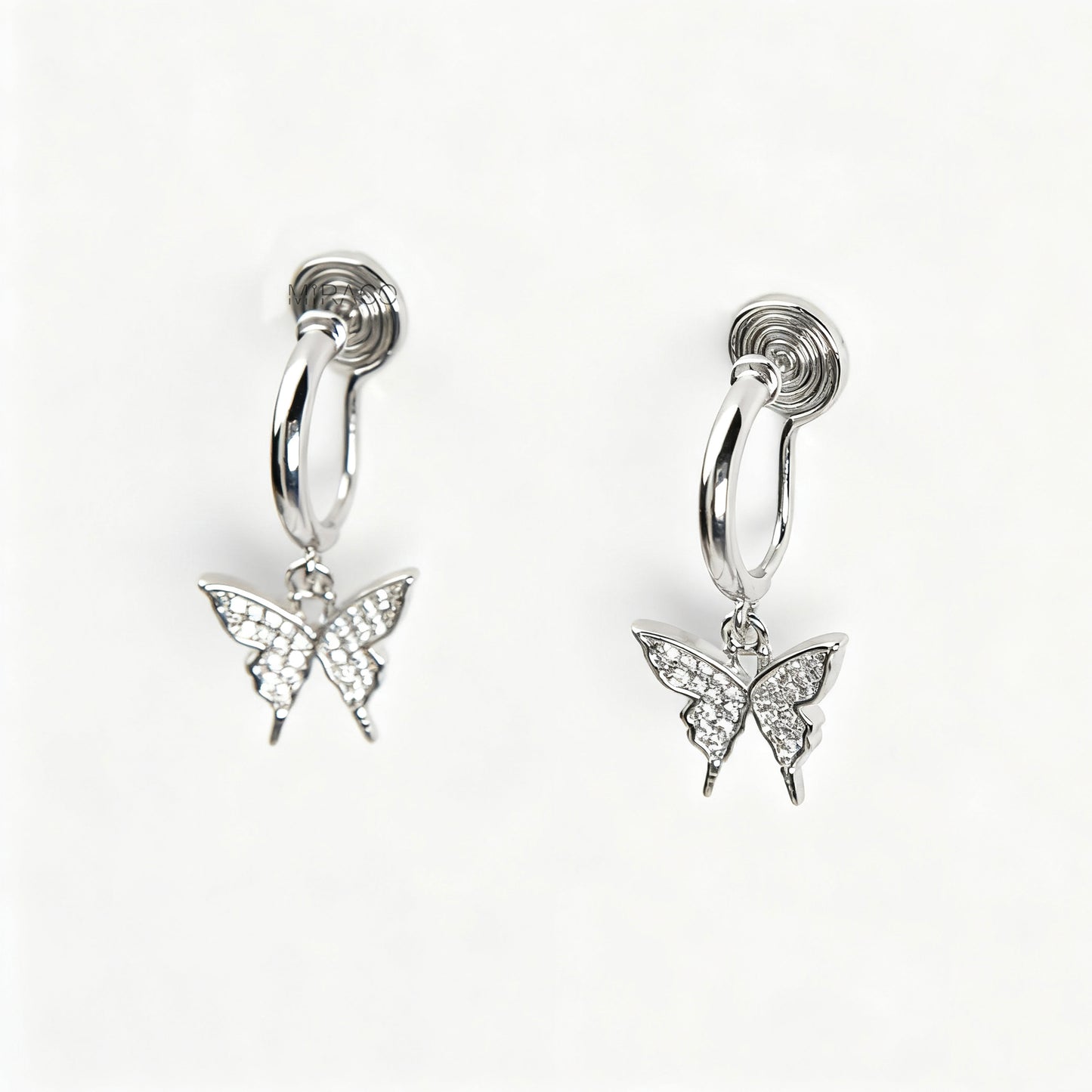 Silver Butterfly Clip-On Earrings