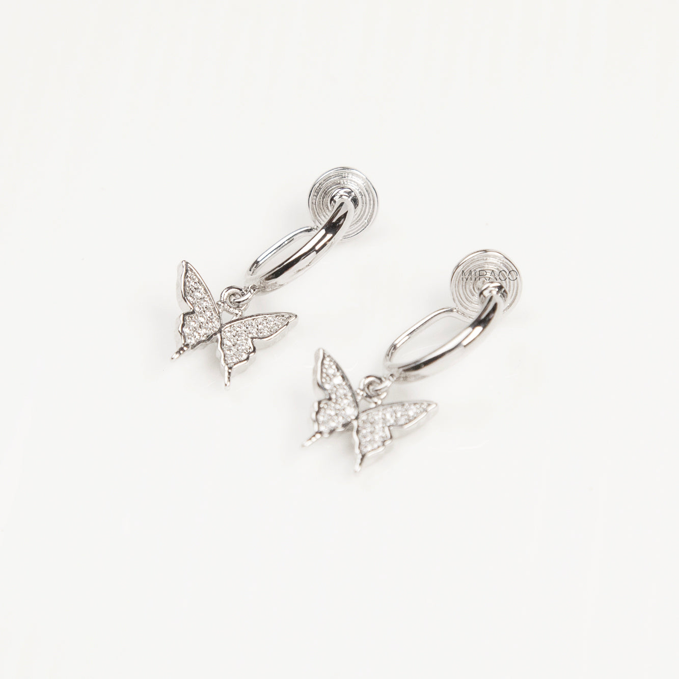 Silver Butterfly Clip-On Earrings