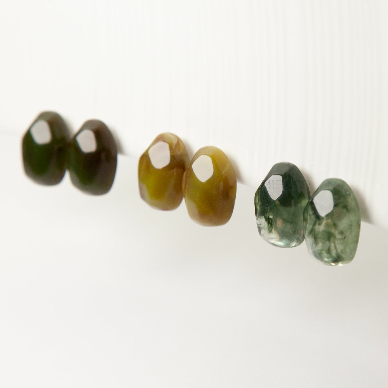 chunky resin clip on earrings, stone effect clip on earrings, non pierced stud earrings, resin stud earrings coil back, green clip on earrings, amber brown clip on studs, marbled clip on earrings, bold clip on earrings, modern clip on earrings