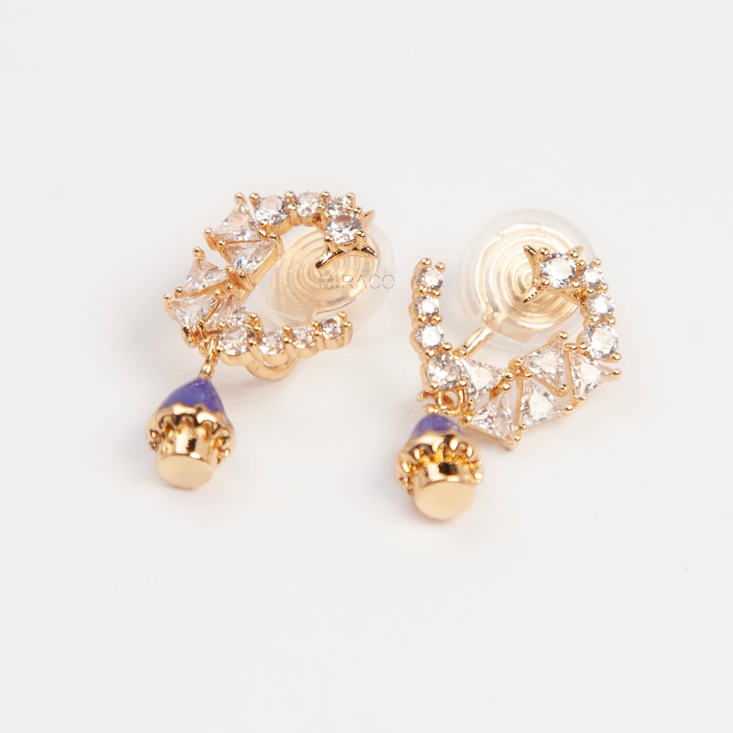 Gold Celestial Moon & Mushroom Clip-On Earrings