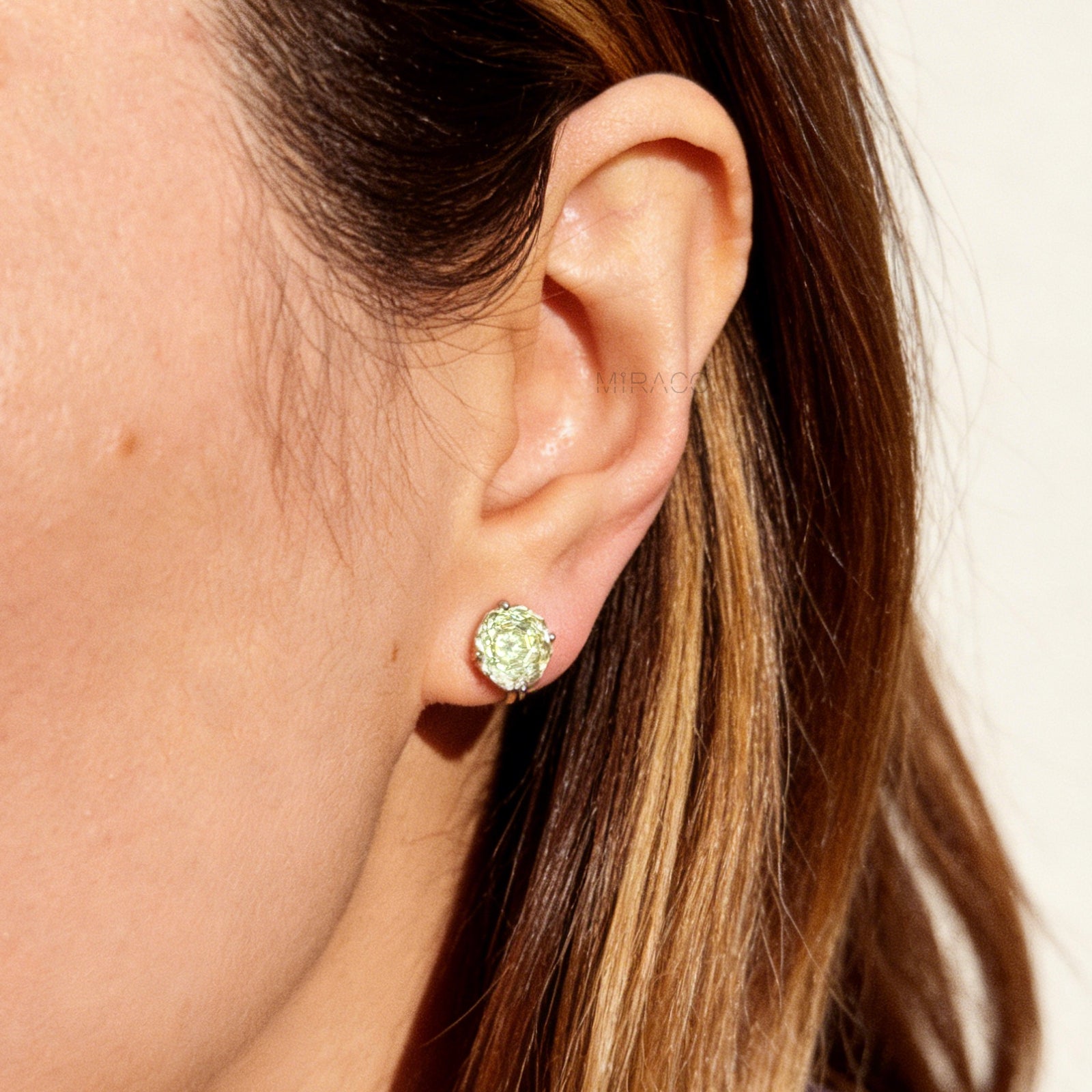 Dainty Octagon Cut Crystal Stud Clip-On Earrings