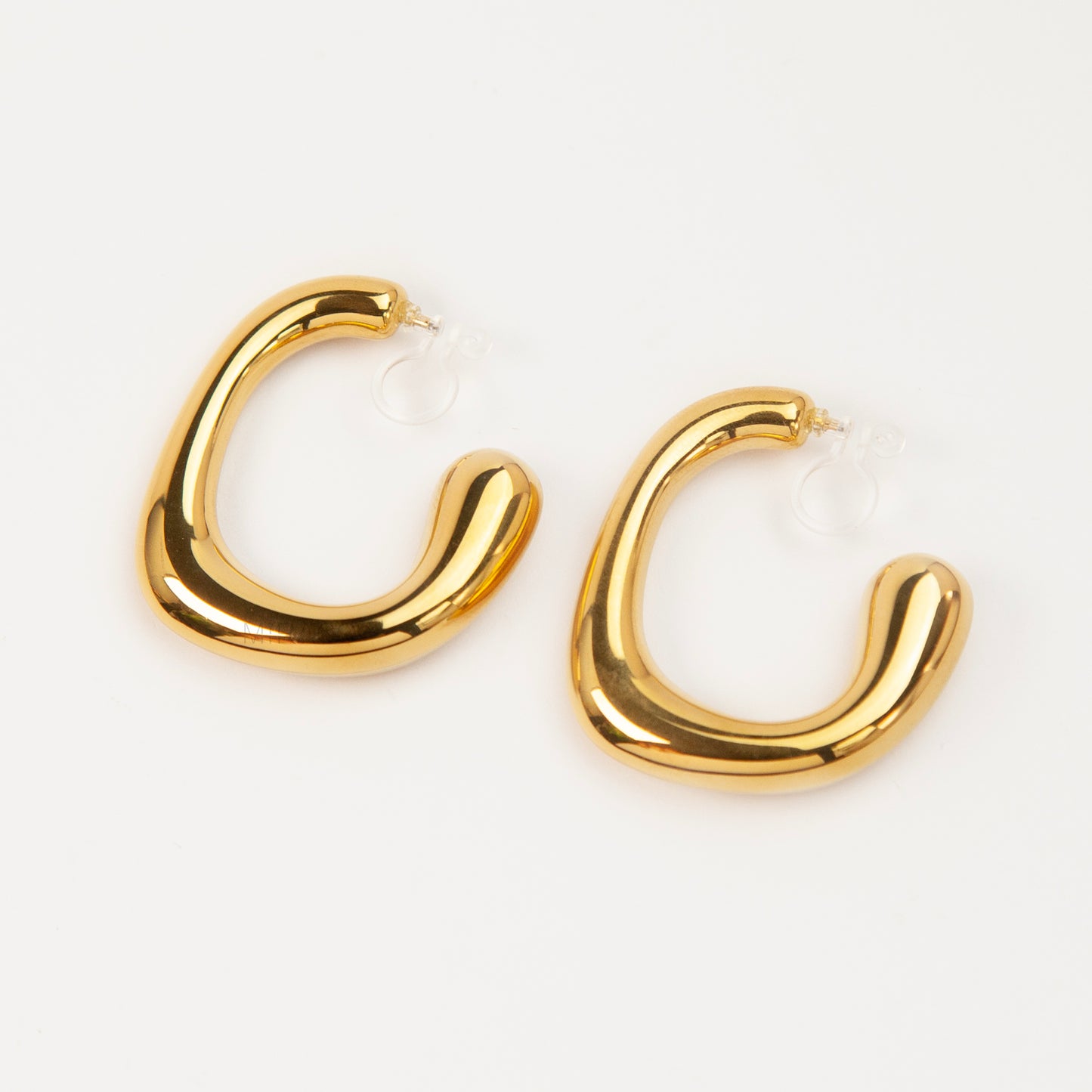 Gold Chunky Hoop Clip-On Earrings – Invisible Backs