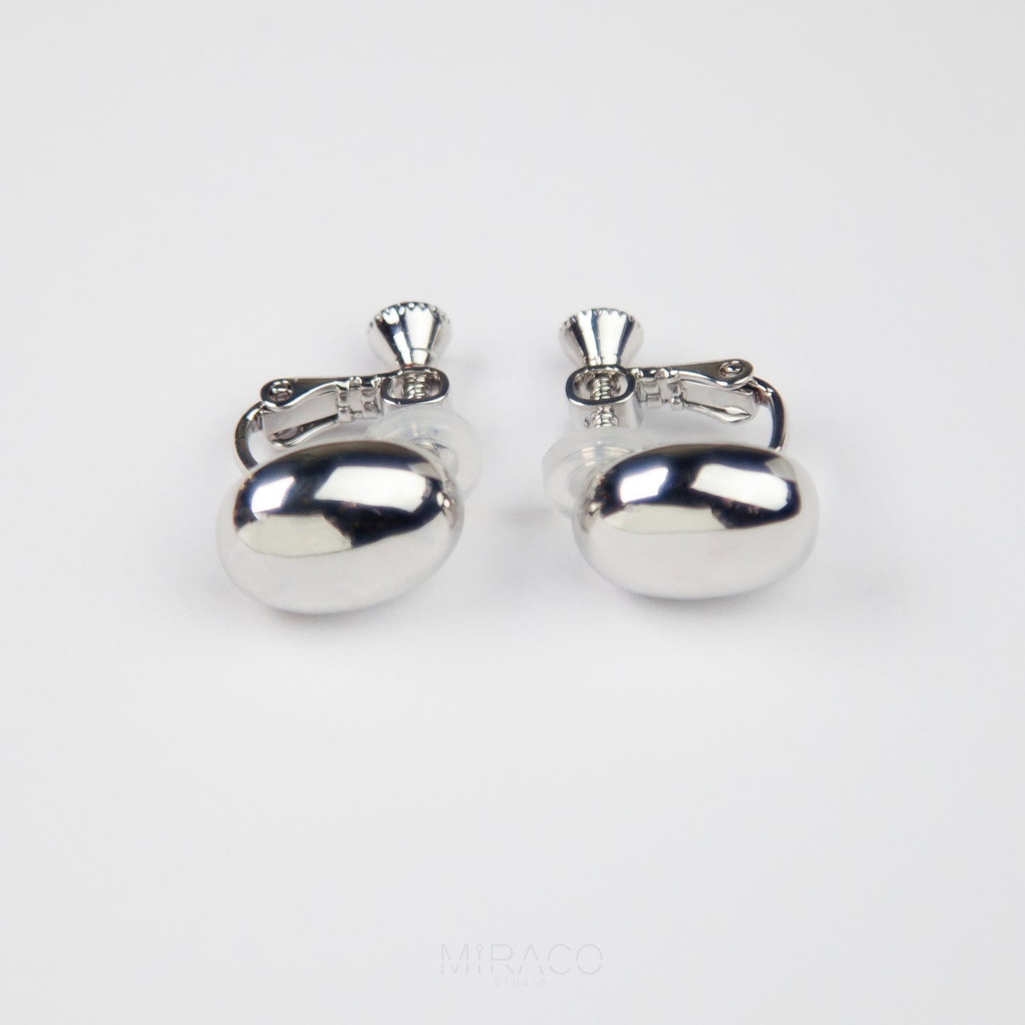 Modern Minimalist Earrings, Screw Back Clips Metal Stud Clip On Studs, Simple Non Pierced Earrings