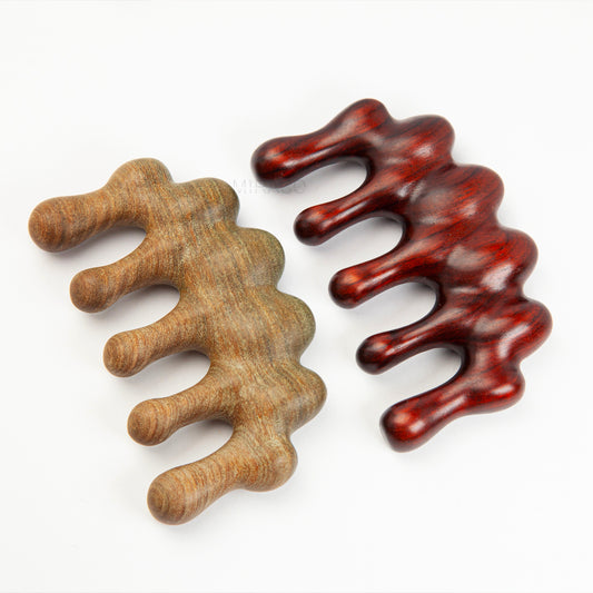 Wave Massage Comb – Rosewood or Green Sandalwood