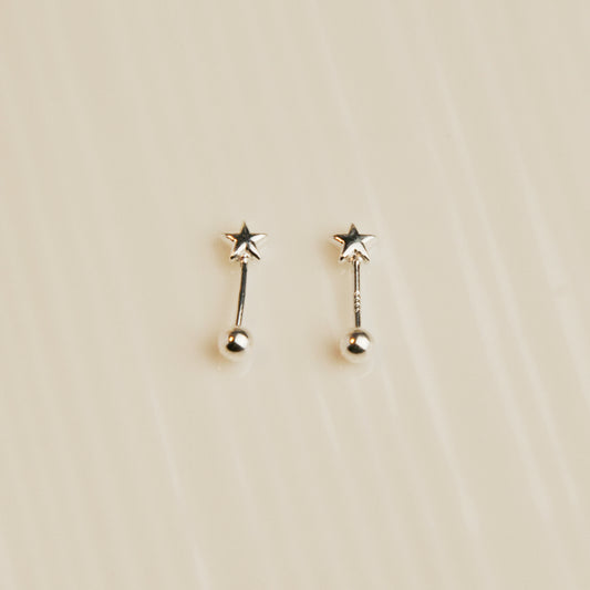 Sterling Silver Tiny Star Stud Earring