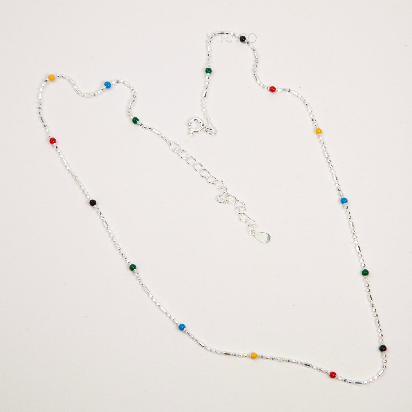 Sterling Silver Necklace and Bracelet Set – Dainty Beaded Chain Jewellery