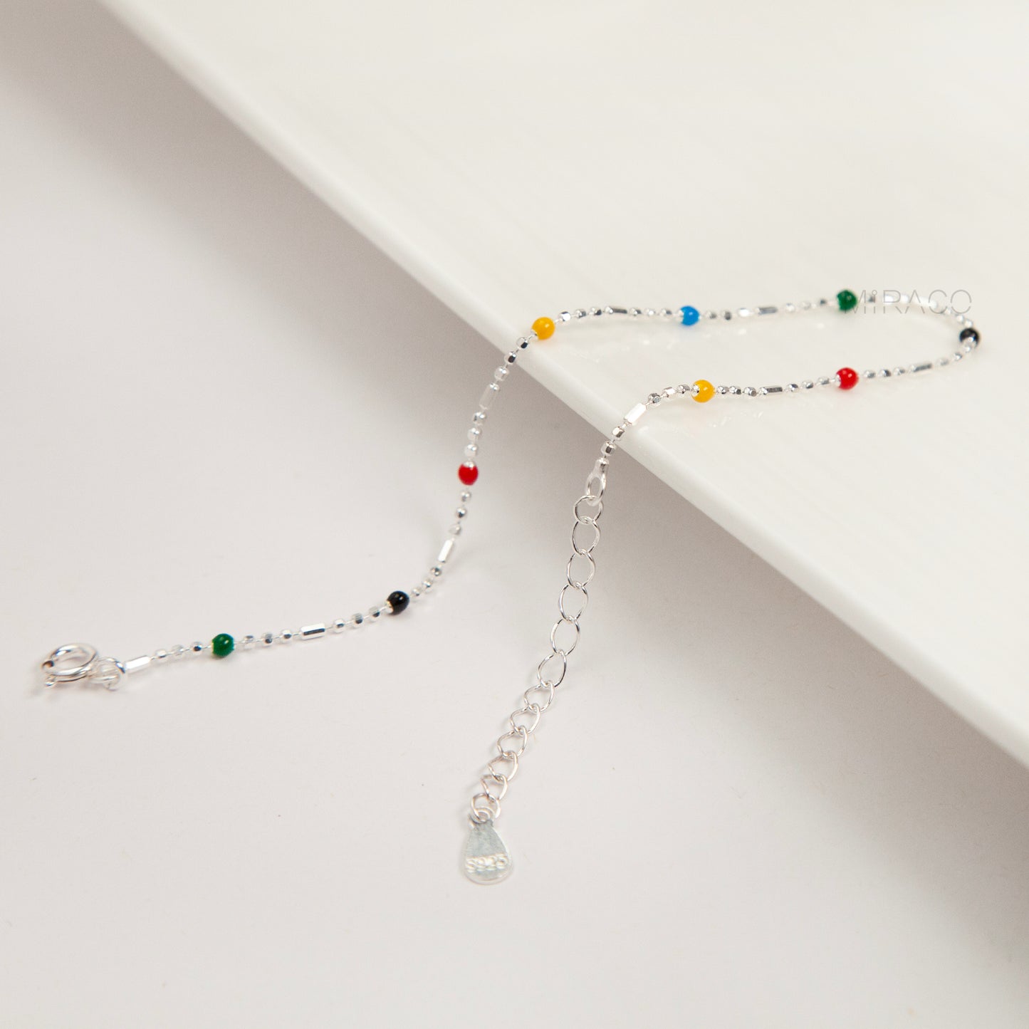 Sterling Silver Necklace and Bracelet Set – Dainty Beaded Chain Jewellery